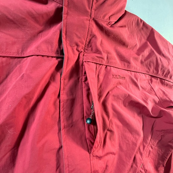 LL Bean 3 in 1 Fleece Lined Winter Jacket Men's XL Insulated Warm Outdoor Red - Picture 6 of 9